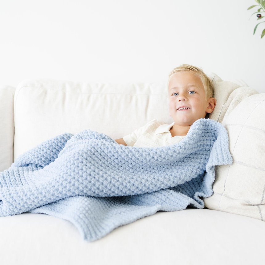 WAFFLE KNIT TODDLER BLANKETS