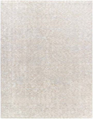 Close-up of the Bistra Area Rug, a farmhouse style rug in light sage with a subtle traditional floral pattern. Design-Rectangle-710102