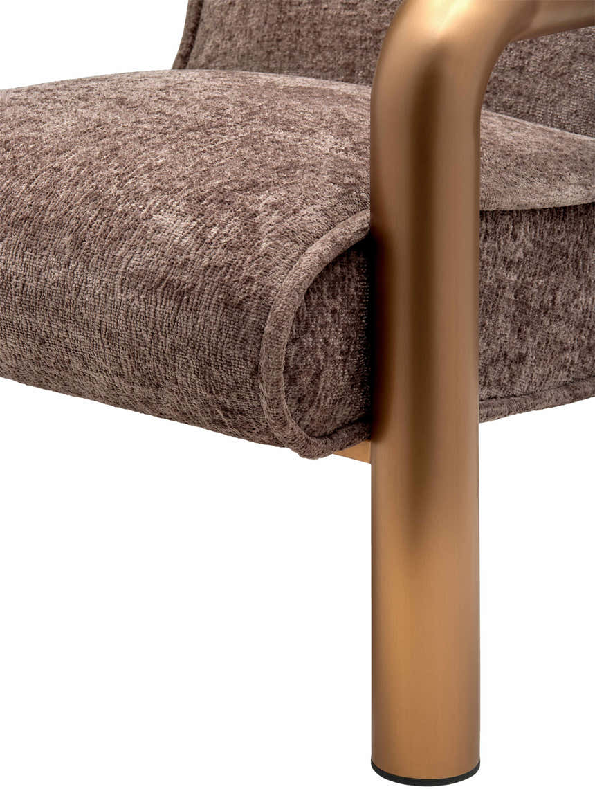 Brezolles Metallic - Brass Accent Chair - Clearance