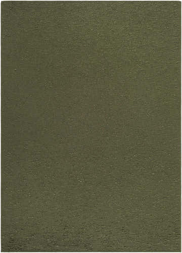 Close-up of the Breena Olive Washable Area Rug, featuring a hand-woven texture and subtle variations in the olive color. Design-Rectangle-57