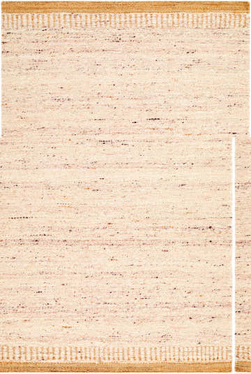 Close-up of the hand woven Andrey Beige Wool Rug. Beige, charcoal, and light brown tones. Contemporary style. Design-Rectangle-576