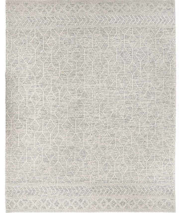 Close-up of the hand-woven Carolina Wool Area Rug. Black and white geometric pattern with textured wool. Design-Rectangle