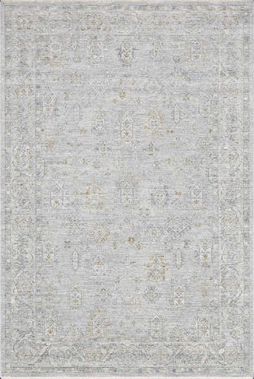 Detailed close-up of the Coby Teal Avant Garde area rug, featuring a traditional pattern in teal, gray, and brown hues. Design-Rectangle