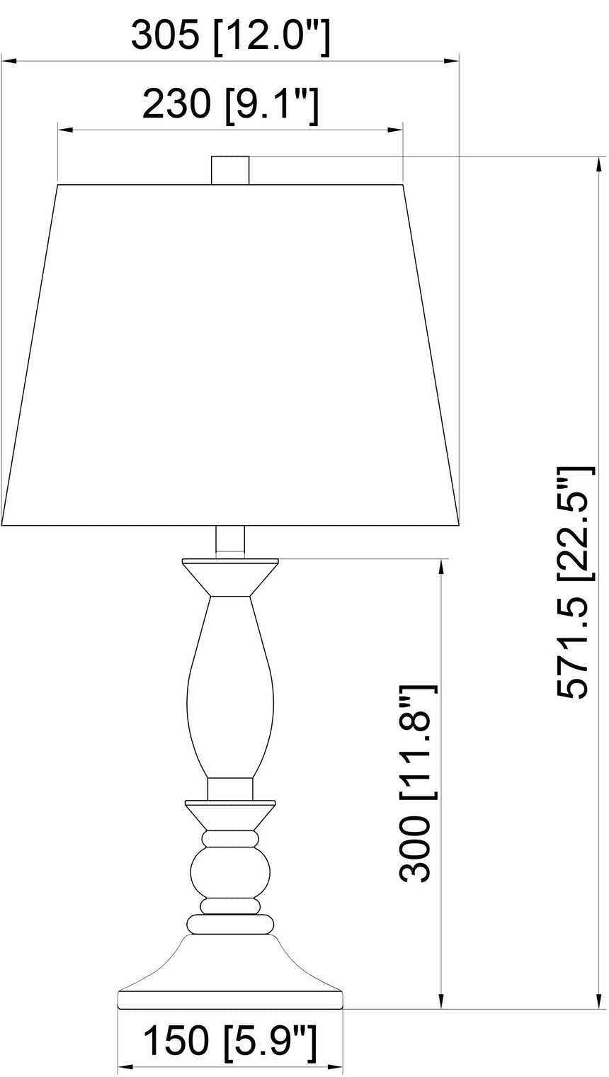 Utsunomiya Dark Brown Wood Table Lamp
