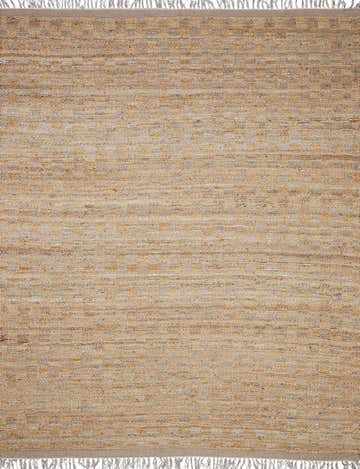 Close-up of the Lonut Checkered Jute Area Rug, showcasing its natural jute fibers, brown tones, and subtle geometric pattern. Design-Rectangle