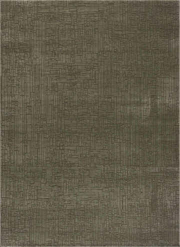 Close-up of the Leanna Green Washable Area Rug, featuring a subtle geometric pattern in shades of gray and green. Design-Rectangle