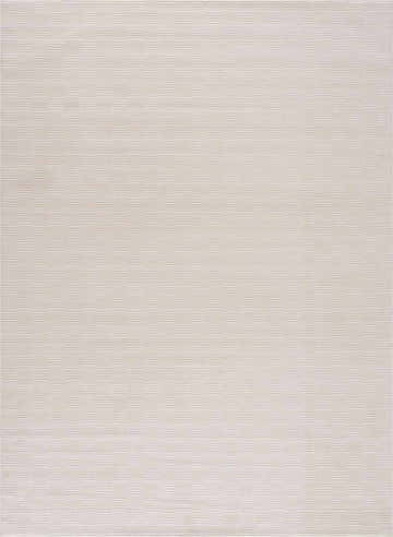 Close up of the Kazuma Cream Checkered Washable Area Rug featuring a subtle, textured checkered pattern in cream and off-white. Design-Rectangle