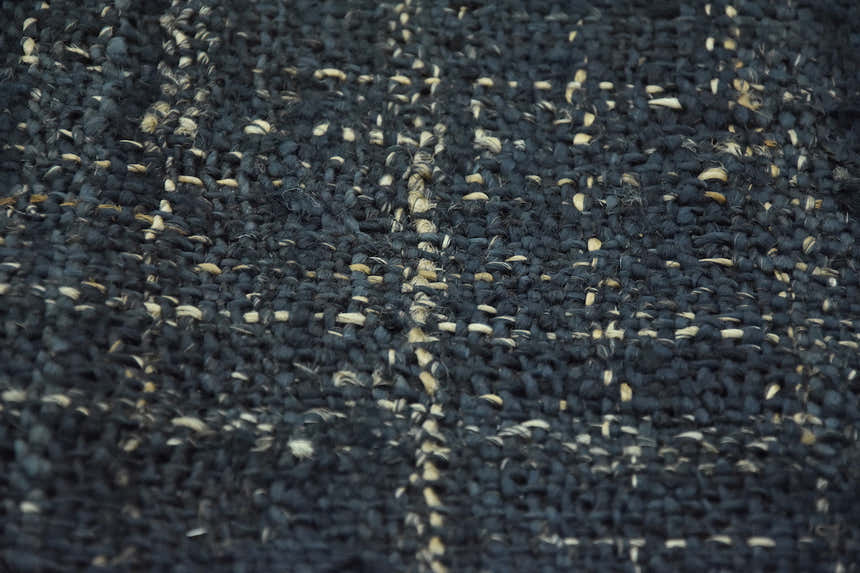 Timbergirl Textured Indigo 100% Jute Handmade Rug