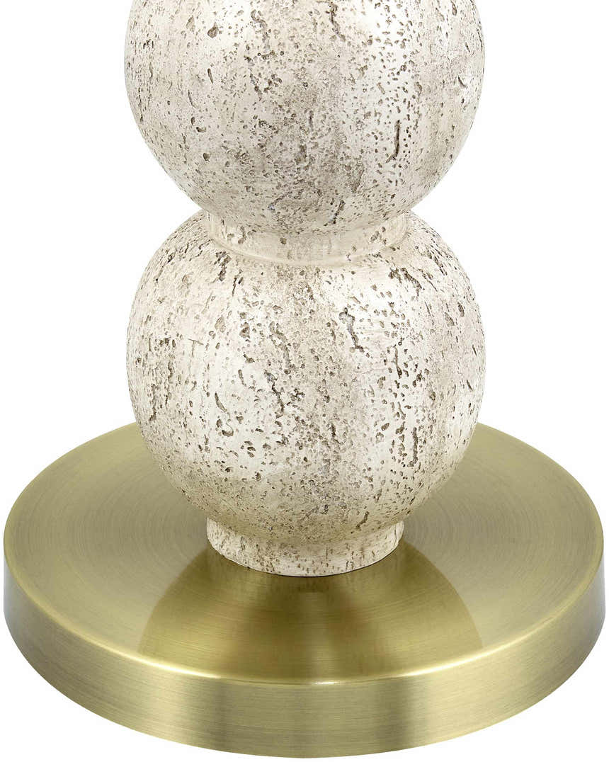 Beige Traditional Floor Lamp with linen details for living rooms or reading corners