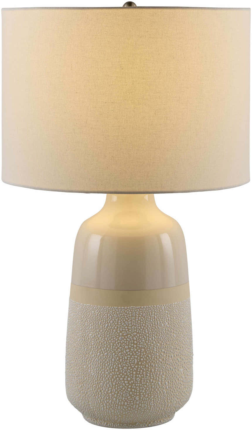Dark Gray Bohemian Table Lamp with global details for bedside or console tables