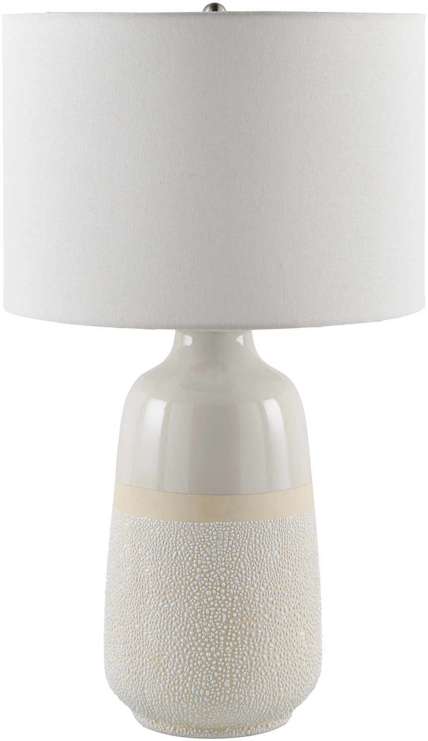 Dark Gray Bohemian Table Lamp with global details for bedside or console tables
