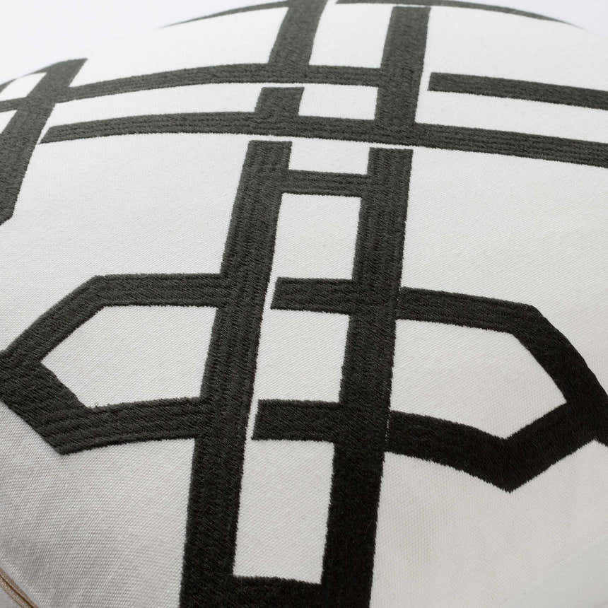Greystanes Black White Lattice Accent Pillow - Clearance