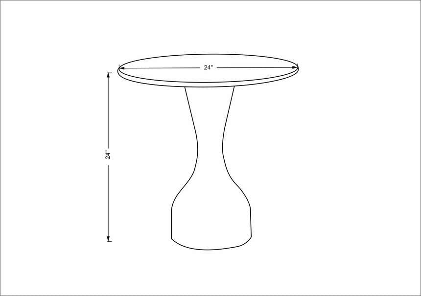 Aspremont Dark Red End Table