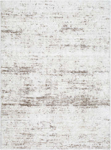 Close-up of the Kohaku Light Gray Area Rug, featuring a subtle beige and light brown abstract pattern. Design-Rectangle-5373
