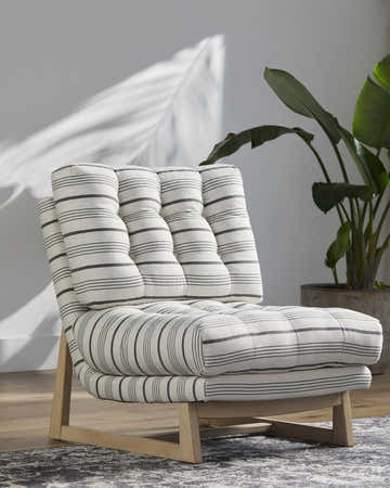 Kitanagoya Taupe Armless Accent Chair - Clearance