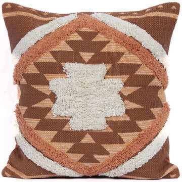 Reeves Orange Diamond Textured Throw Pillow - Clearance