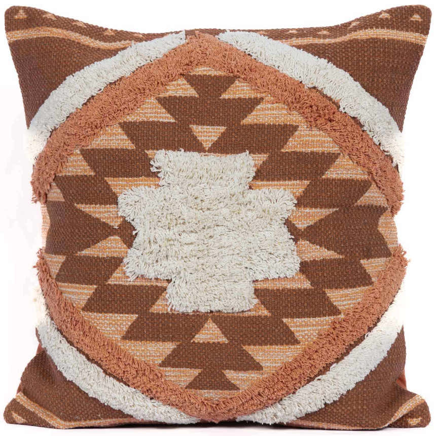 Reeves Orange Diamond Textured Throw Pillow - Clearance