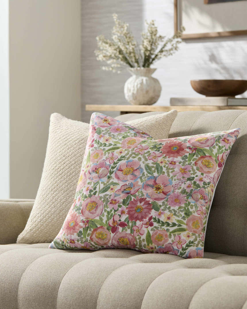 Amithi Light Green Throw Pillow