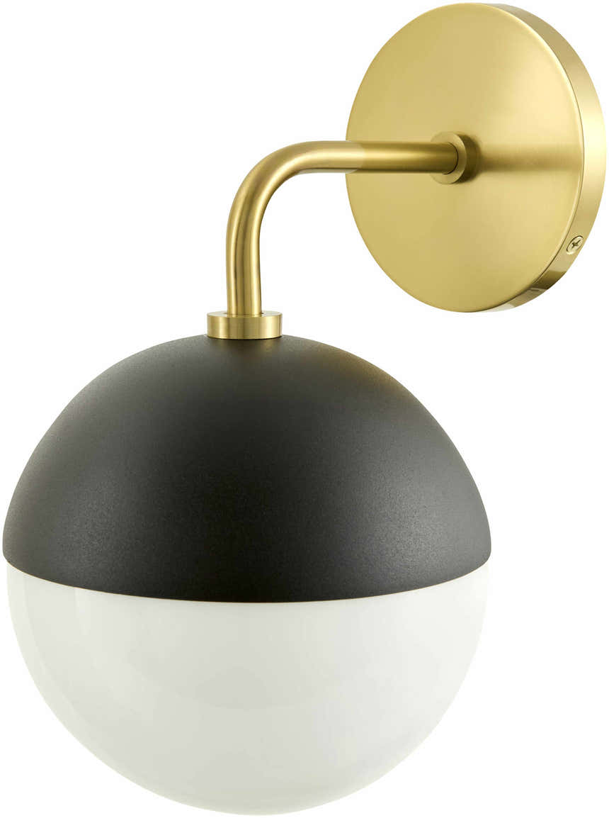 Lemon Yellow Modern Wall Sconce with glass details for hallway or bedroom lighting