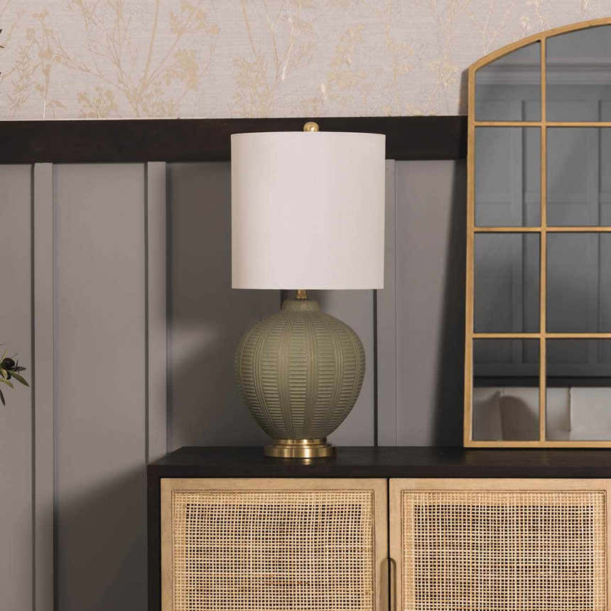 McMurray Green Textured Table Lamp - Clearance