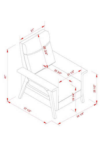 Eckersdorf Modern Minimalist Wooden Accent Chair - Clearance