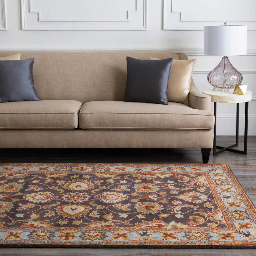 Made to Order Custom Size Cherryfield Hand Tufted Brown & Blue 1004 Area Rug