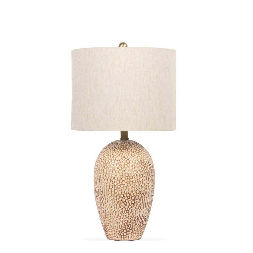 Napoles Beige Ceramic Textured Table Lamp - Clearance