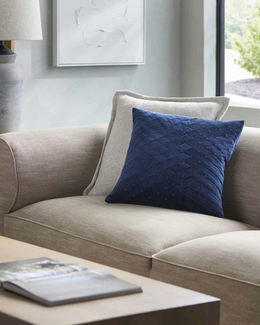Onyx Navy Square Throw Pillow - Clearance