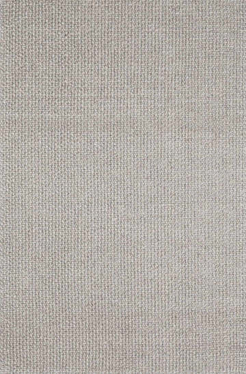 Close-up of the hand woven Lucerne Ivory LNE-1002 wool rug, showing its light gray color and textured, contemporary design. Design-Rectangle