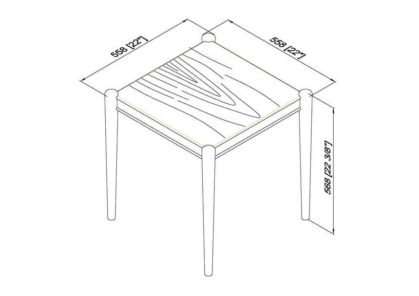 Becki Wavy shaped Owens x Livabliss Brisa End Table