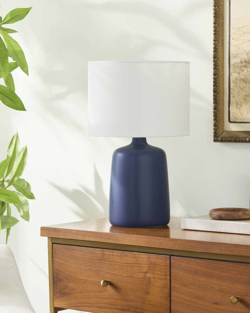 Rolleville Navy Table Lamp