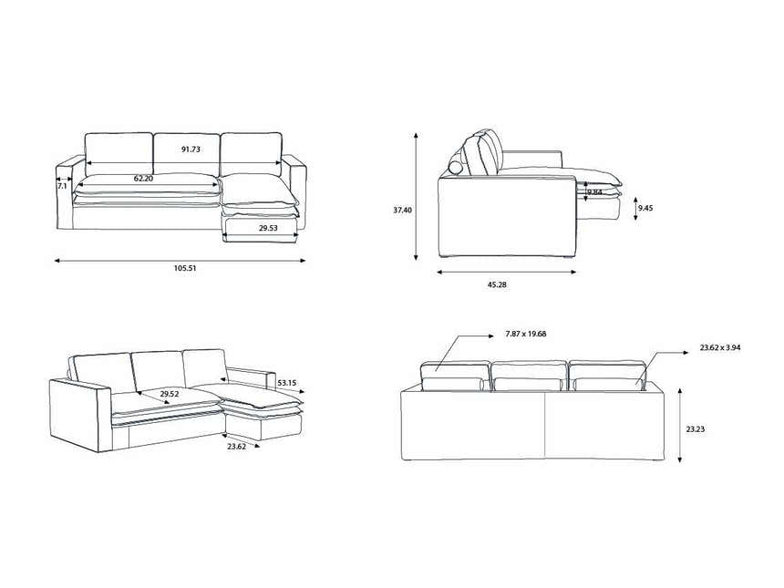 Sachsenkam Upholstery Beige Linen Sofa - Clearance