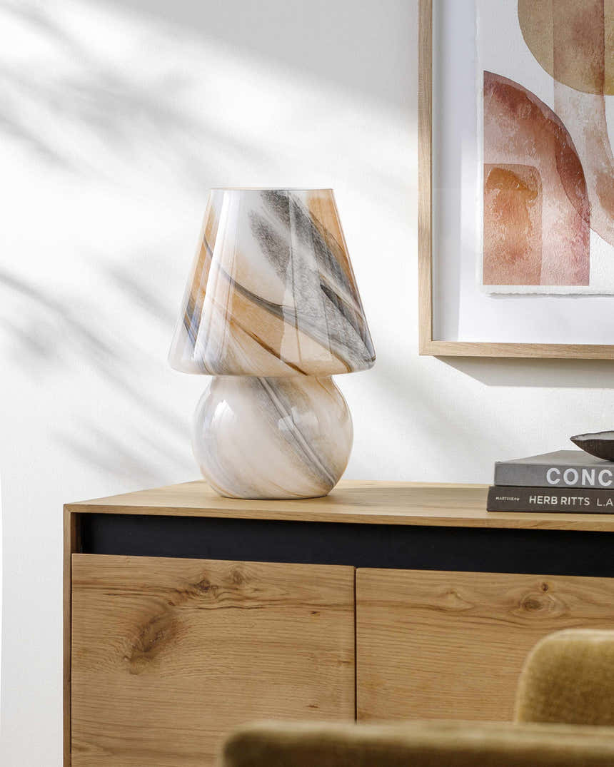 Salindres Dark Red Table Lamp