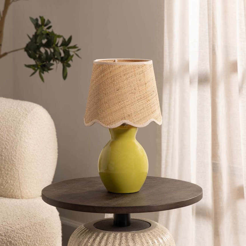 Salgareda Olive Rattan Table Lamp