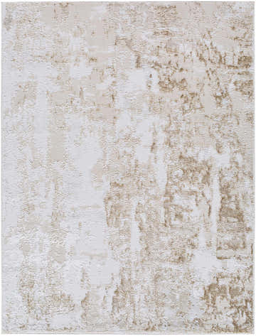 Close-up of the Junko Area Rug featuring a contemporary beige, cream, and tan abstract design. Design-Rectangle-537
