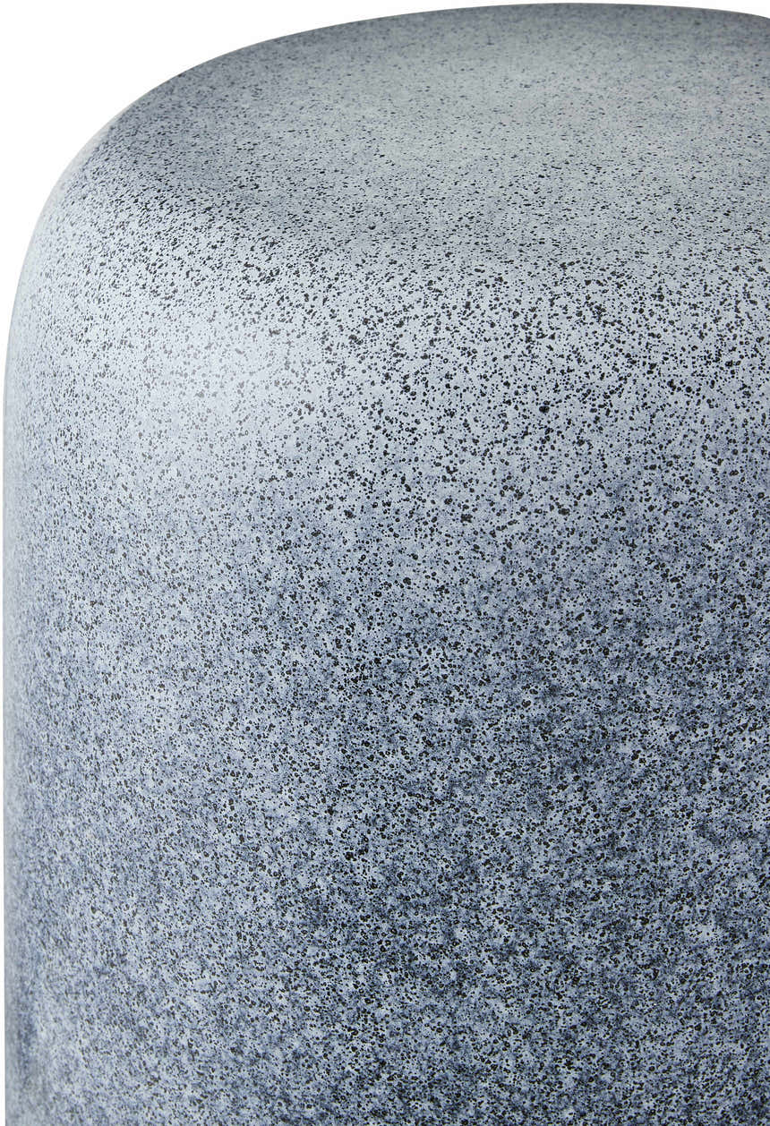Charvo Charcoal Smooth Cylindrical Modern Minimalist Ceramic Outdoor Garden Stool