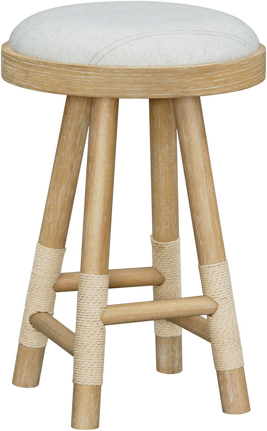 Becki Owens x Livabliss Esmarca Stool with Plaid Upholstery
