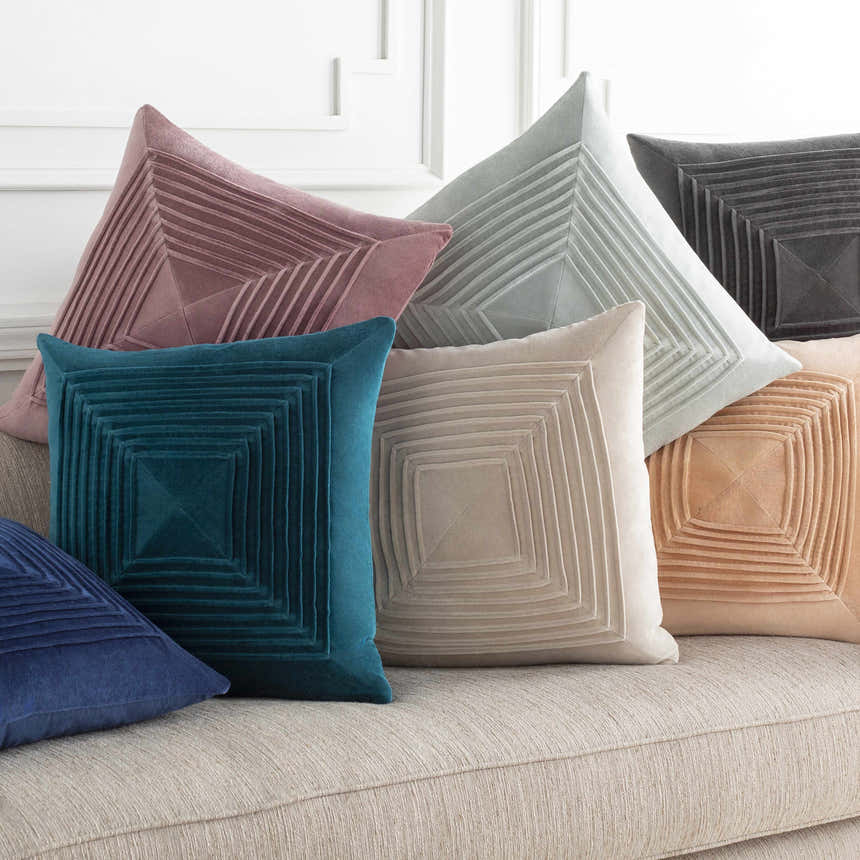 Seffner Mauve Square Throw Pillow