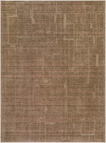 Close-up of Alma Machine Woven Elle Decor x LIVABLISS EDAL-2306 Area Rug in dark brown with a subtle geometric pattern. Design-Rectangle-537