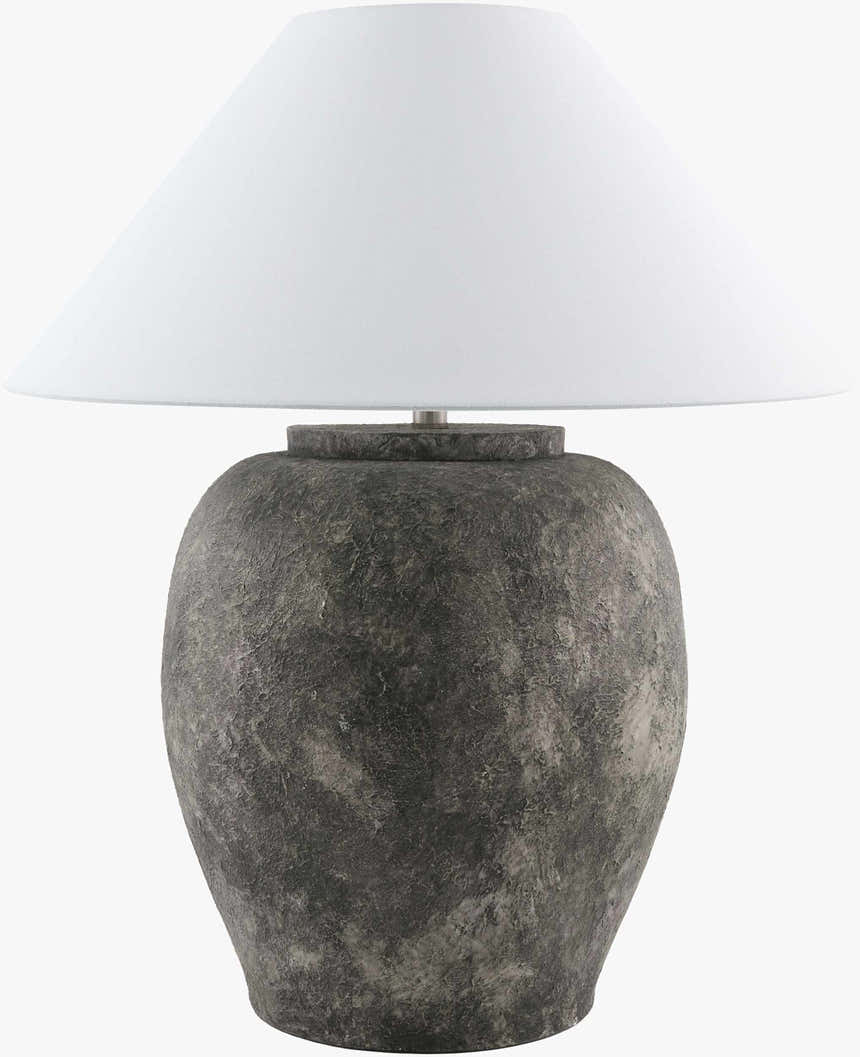 Venturada Silver & White Table Lamp