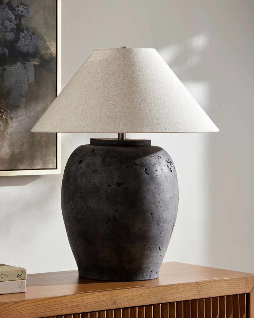 Venturada Gray & Peach Table Lamp