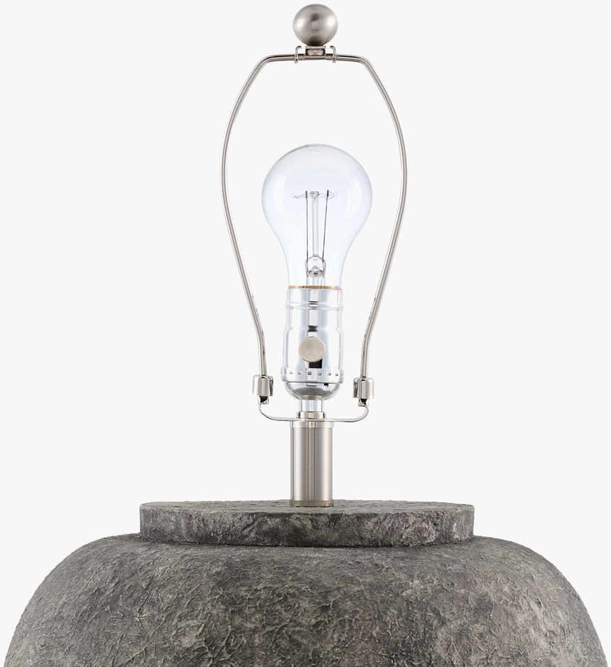 Venturada Silver & White Table Lamp