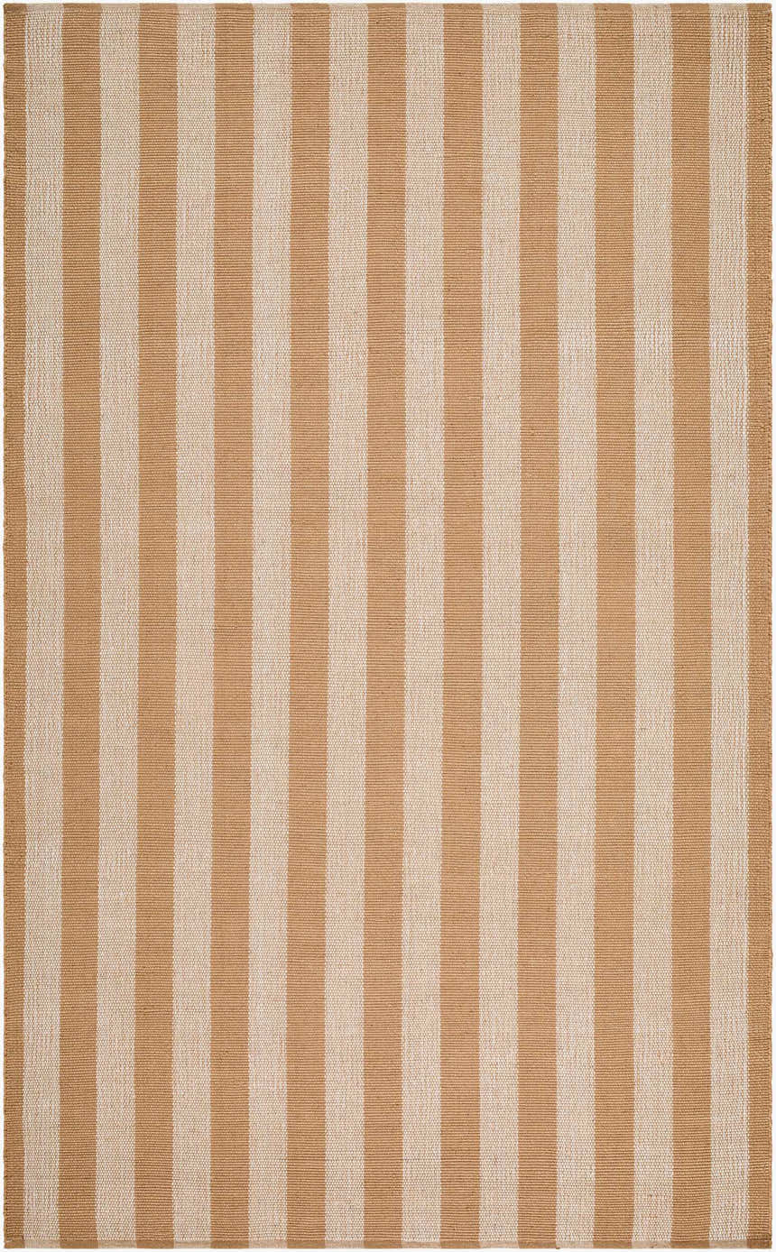 Made to Order Custom Size Carpeneto Camel Striped Outdoor Area Rug