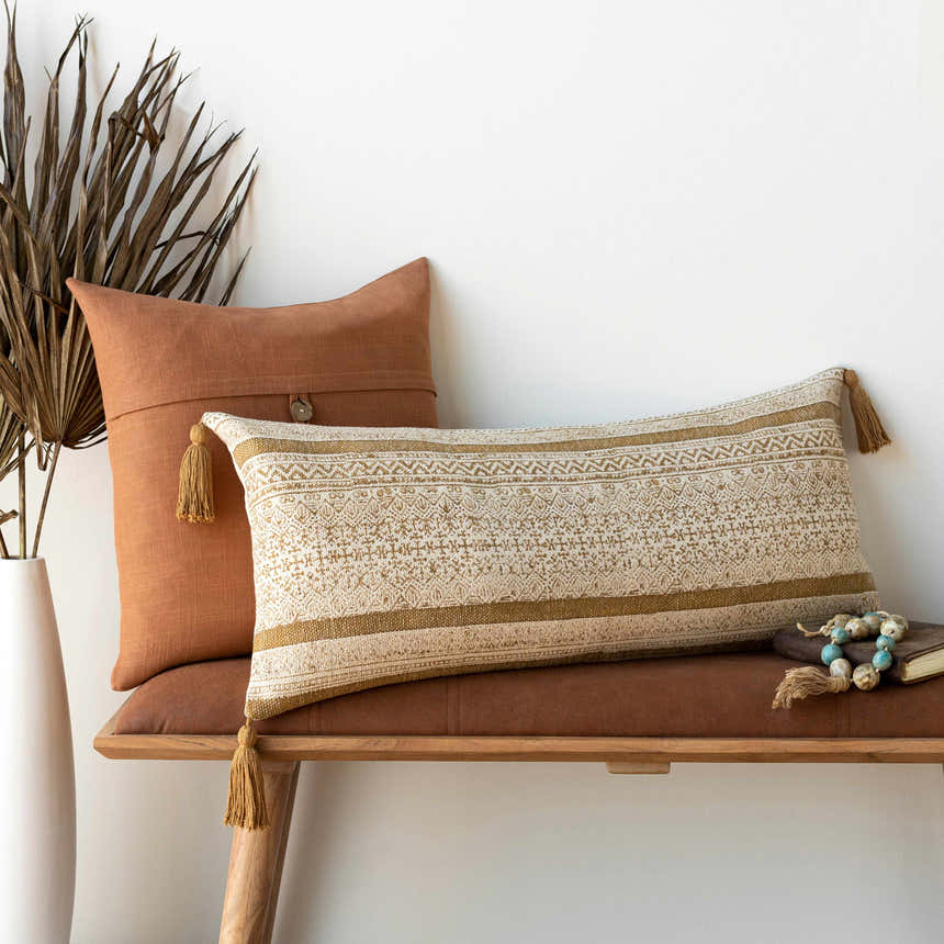 Randolph Clay Button Throw Pillow