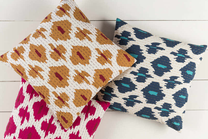 Grovesend Pink Ikat Square Throw Pillow - Clearance