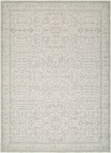 Close-up of the Athiyo Nabela Noor Home x LIVABLISS NBAT-2303 Area Rug. Features a traditional sage and off-white pattern. Design-Rectangle-679
