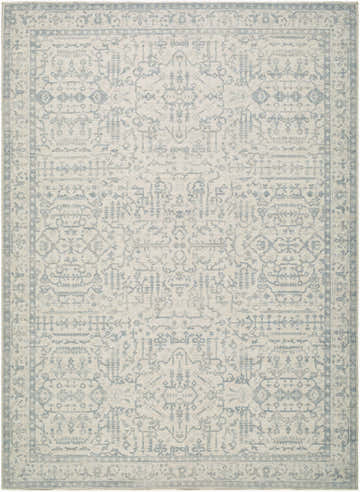 Athiyo Machine Woven Nabela Noor Home x LIVABLISS NBAT-2304 Area Rug, farmhouse style with sky blue traditional pattern. Design-Rectangle-679