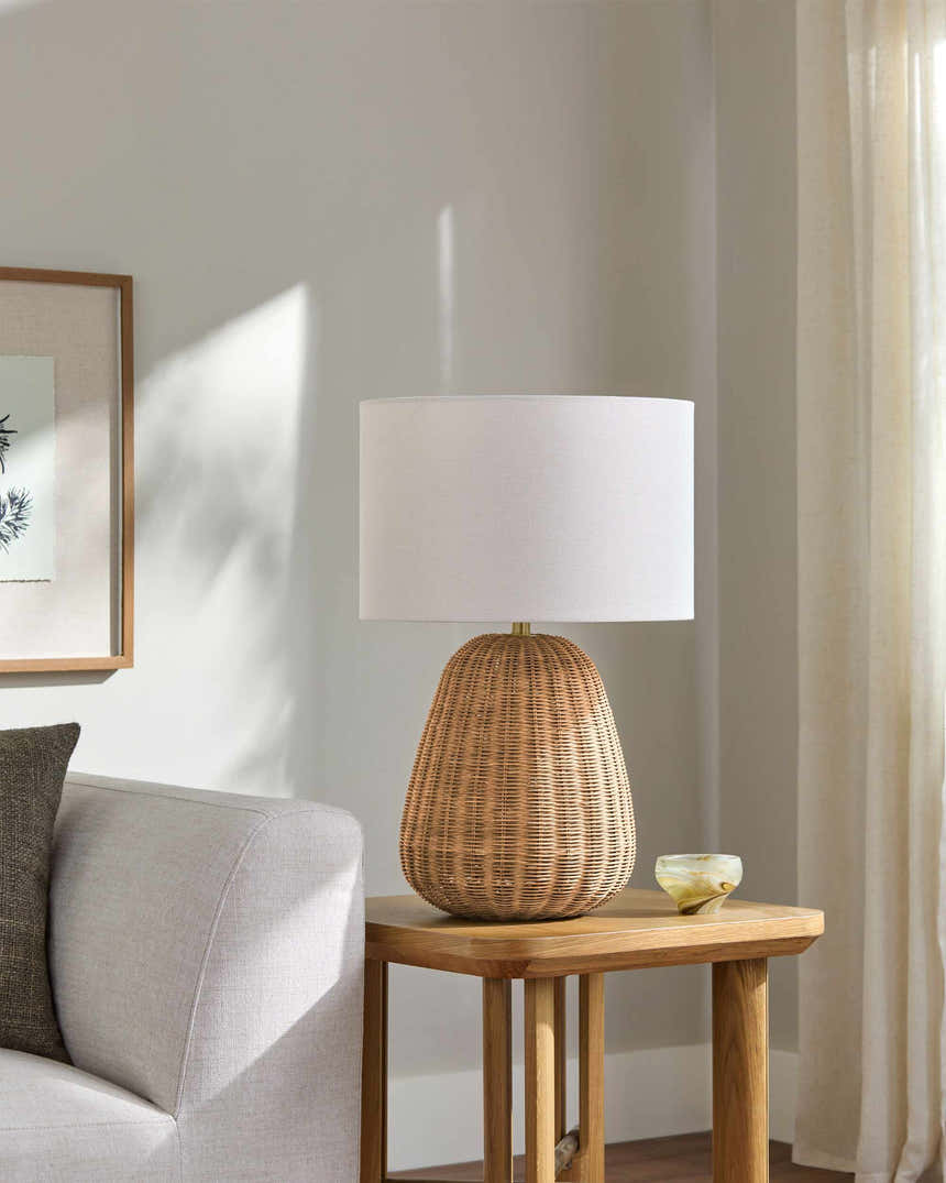 Ortucchio Brown & White Table Lamp