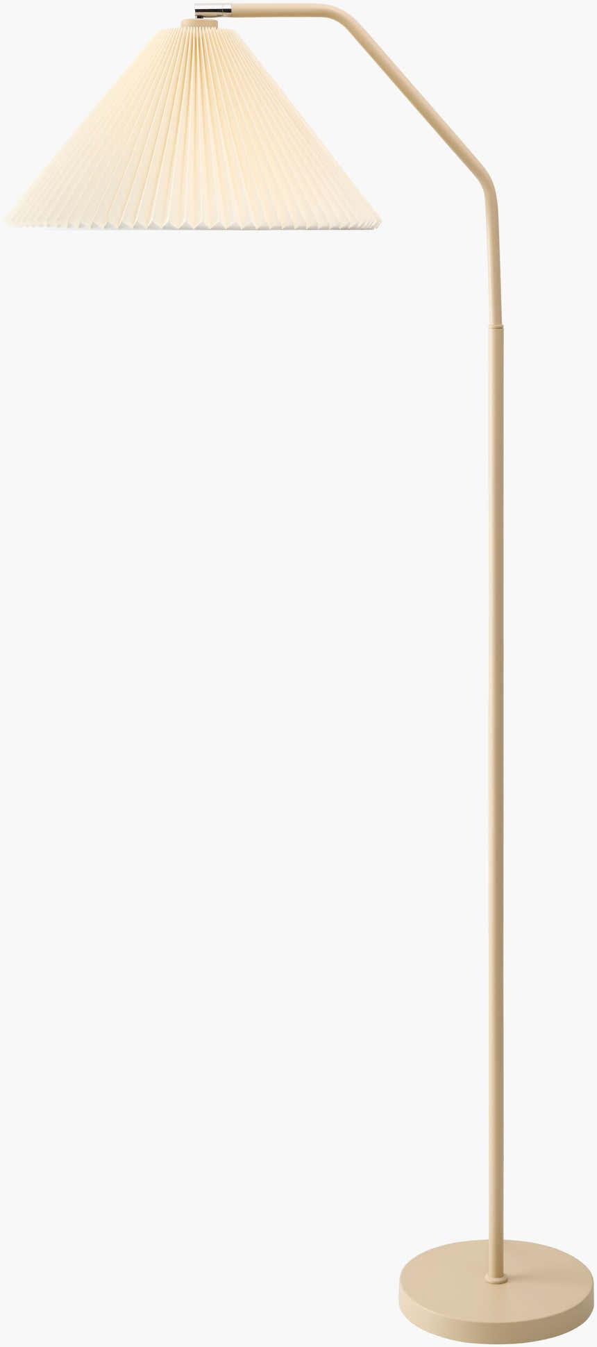 Light Gray Rustic Floor Lamp with linen details for living rooms or reading corners