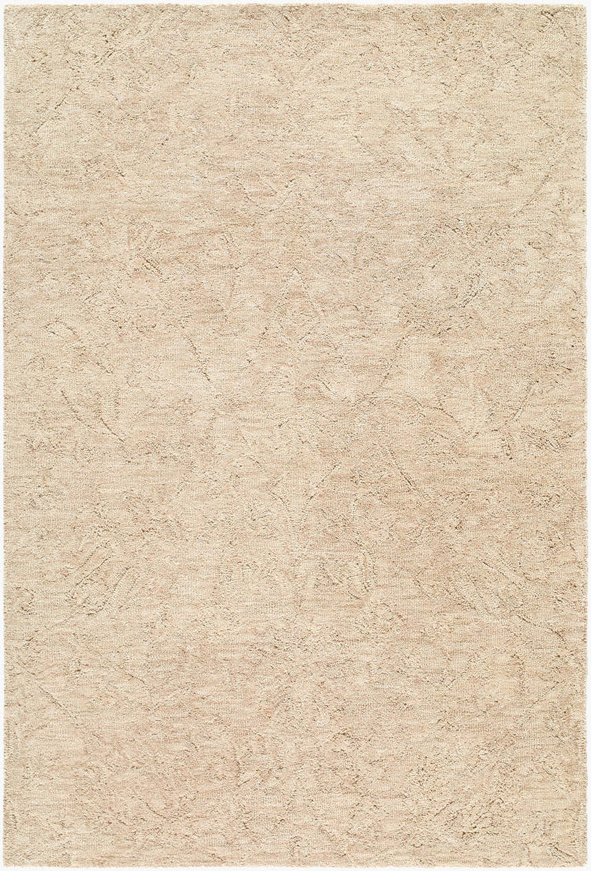 Close-up of the Nipo Beige Abstract Hand Tufted Wool Area Rug, showing texture and subtle abstract design. Design-Rectangle-576